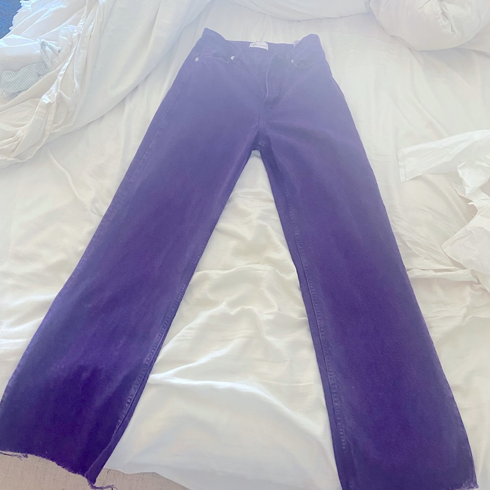 Wide leg purple Size 6 Zara jeans